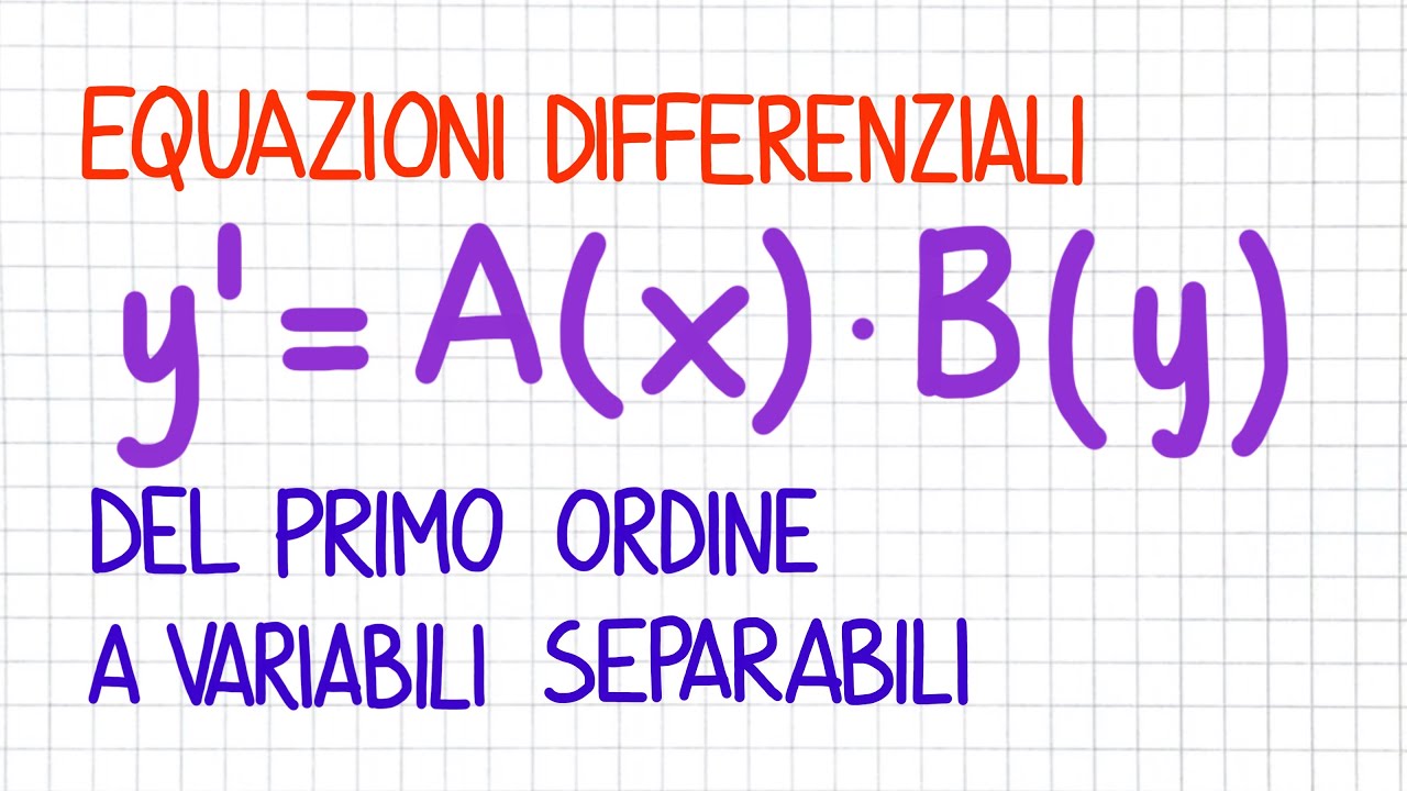 EQUAZIONI DIFFERENZIALI - Del Primo Ordine A Variabili Separabili ...