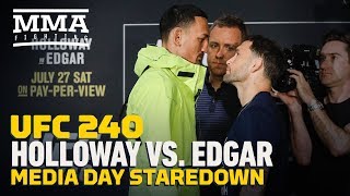 UFC 240: Max Holloway vs. Frankie Edgar Media Day Staredown - MMA Fighting