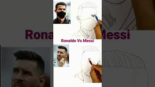Messi vs ronaldo who is your favourite ?#shorts #drawing #messi #cr7 #ronaldo