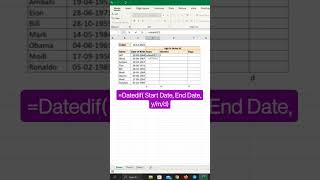 Easy way to calculate age in Excel