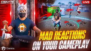 FREE FIRE LIVE IN TELUGU🥶 MAD REACTIONS ON YOUR GAME PLAY🔥 #freefirelive