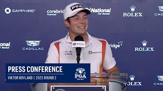 Viktor Hovland Round 2 Press Conference | 2023 PGA Championship