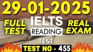 IELTS Reading Test 2025 with Answers | 29.01.2025 | Test No - 455