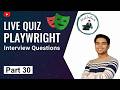 Playwright Interview Questions Live Quiz 30 🚀 | Visual Testing & Screenshot Comparison