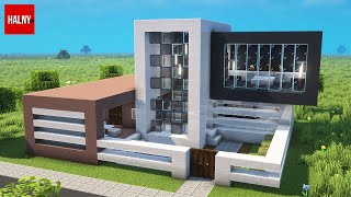 Modern house in Minecraft (tutorial)