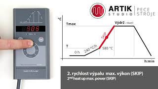 Setting the glaze  firing curve for ceramic furnace Kittec equiped with Bentrup TC66 controller