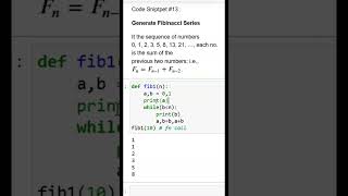 How to Generate a Fibonacci Series in Python #coding #pythontutorial #trending #python