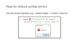 Types of errors (Chapter 13) GCSE Computer Science AQA
