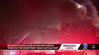 Residents displaced after fire forces them out of apartment complex in northwest Omaha