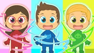 Five Little Babies with PJ Masks | Connor, Amaya and Greg | Nursery Rhymes for k