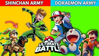 BEN 10 vs ASH KETCHUM | SHINCHAN and CHOP vs Doraemon and Nobita | Jump Force Mugen