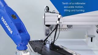 KMF sewing system RoQom 6000 with MOTOMAN GP7 robot