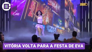 BBB 25: VOLTOU! Vitória VOLTA COM TUDO para a festa do líder de Eva após quarto Barrado no Baile