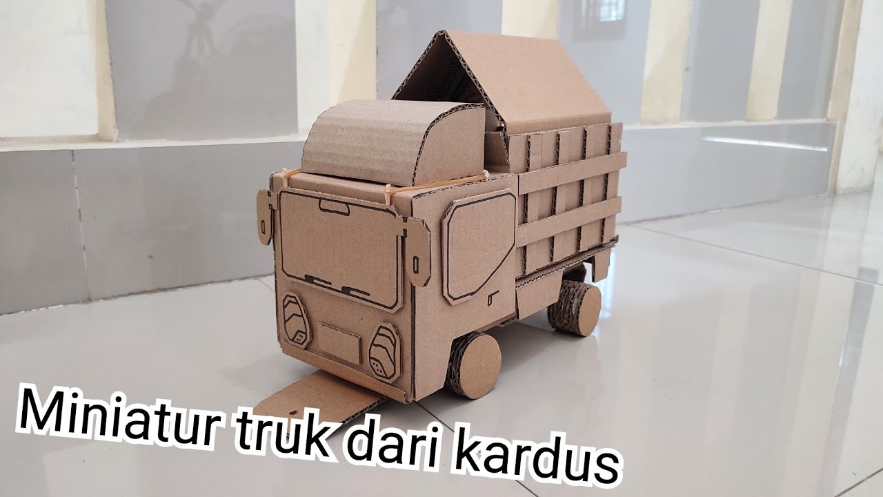 Cara Membuat Miniatur Truk Oleng Dari Kardus, Pintu Bisa Dibuka Dan ...