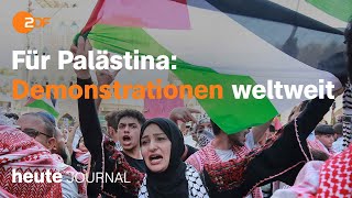 heute journal vom 13.10.2023 Gaza-Evakuierung, Migration, Wahlen in Polen (english)