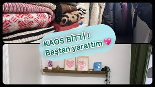 Giyinme Odamı Baştan Sona Düzenledim🛍️✨ | Dolap Organizasyonu ve İpuçları ✨