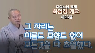 각성스님 강해_화엄경 개요 제23강 / 그 자리는 이름도 모양도 없어 모든 것을 다 초월했다.