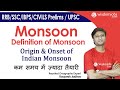 Monsoon | Definition of Monsoon - Origin & Onset of Indian Monsoon @Wisdom jobs