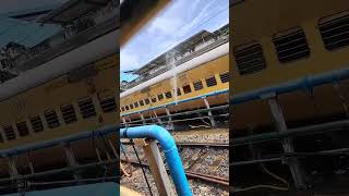 Faulty pipe at railway station sprays water on passengers | #shorts #viralvideo