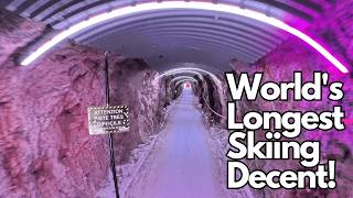 World’s Biggest Single Ski Descent – 2,200m - Alpe D'Huez - Non-Stop!