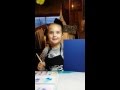 Brianna, a 5 year old, shows us how to paint with watercolor