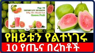 የዘይቱን 10 የጤና ጥቅሞች ከነአጠቃቀሙ - Guava health benefits