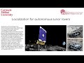 Localization for Autonomous Lunar Rovers: Carnegie Mellon RI Summer Scholar Oleksandr Koreiba