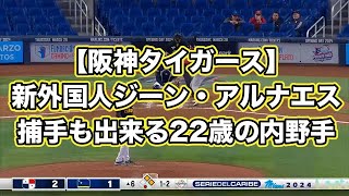 【阪神タイガース】新外国人ジーン・アルナエス内野手の獲得を表明！　パナマ出身の捕手も出来る内野手！　22歳と若く即戦力というよりは育成したい選手！