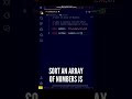 🥰🥰 The Easiest Way to Sort an Array of Numbers in JavaScript ES6 #shorts #javascript #programming