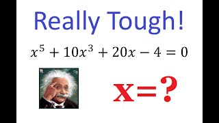 Ingenious Method for Solving a Difficult Quintic Equation via Substitution