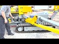 how to deploy outriggers and set wide u0026 narrow mode on tracks on a tracked lifts ommelift 2650 46kv