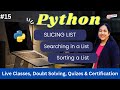 Slicing & Sorting a List in Python , #CodingforBegineers, Live , #python #computerscience #coding