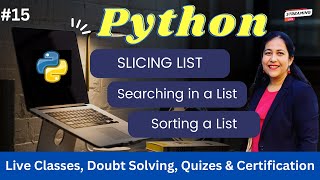 Slicing & Sorting a List in Python , #CodingforBegineers, Live , #python #computerscience #coding