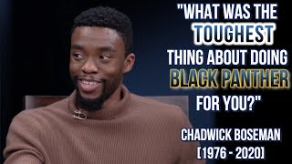Chadwick Bosman: "What was the toughest thing about doing Black Panther for you?" Actors Roundtable