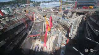 City Rail Link Maungawhau Station portal timelapse