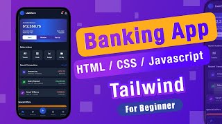 Build a Modern Banking App UI with HTML, CSS & JavaScript (Step by Step) #coding #html #programming
