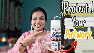 Best Fixative Spray To Protect Your Artworks!| Brustro Artists Fixative Spray| Honest Review