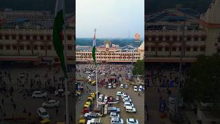 Varanasi Junction Railway Station With Indian National Flag Tiranga | Banaras Drone View | Drone SRJ