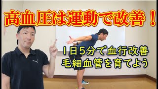 1日5分で高血圧を改善する運動メニュー！末端に血液を流そう