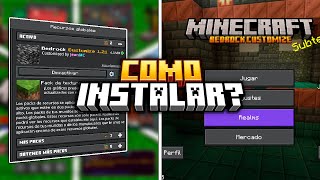 COMO INSTALAR BEDROCK CUSTOMIZE para MINECRAFT BEDROCK 1.21 | TEXTURA PARA CELULARES!