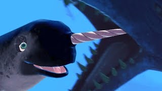 Narwhal Stabs and Devours GIANT WHALE (Feed and Grow)