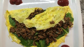 How to make ground beef omelet