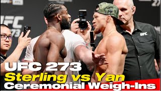 UFC 273 Ceremonial Weigh-Ins: Aljamain Sterling vs Petr Yan