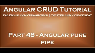 Angular pure pipe