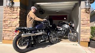 2016 Triumph Scrambler 900 w/ Arrow 2-1 exhaust (no baffle) and TTP Stage 2 tune. Cold start.