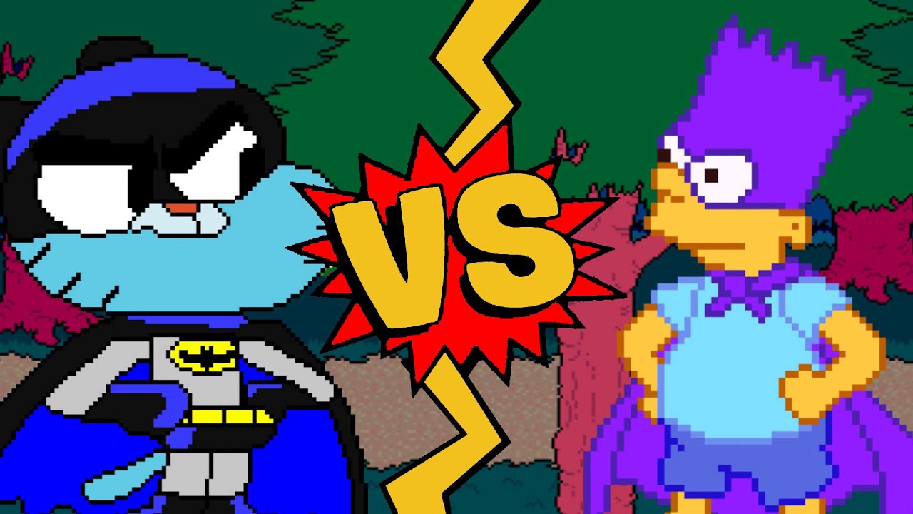 M.U.G.E.N Battles | Gumball Watterson Vs Bartman | The Amazing World Of ...