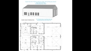 1,400 sq ft Custom Barndominium Floor Plan \