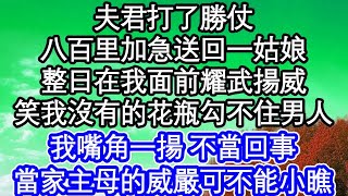 夫君打了勝仗，八百里加急送回一姑娘，整日在我面前耀武揚威，笑我沒有的花瓶勾不住男人，我嘴角一揚 不當回事，當家主母的威嚴可不能小瞧  #為人處世#生活經驗#情感故事#養老#退休