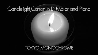 [4K MONOCHROME MOVIES]Candlelight,Canon in D Major and Piano | TOKYO MONOCHROME