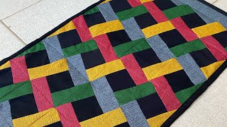 Lindo #tapetederetalho colorido passo a passo , em #patchwork #diy